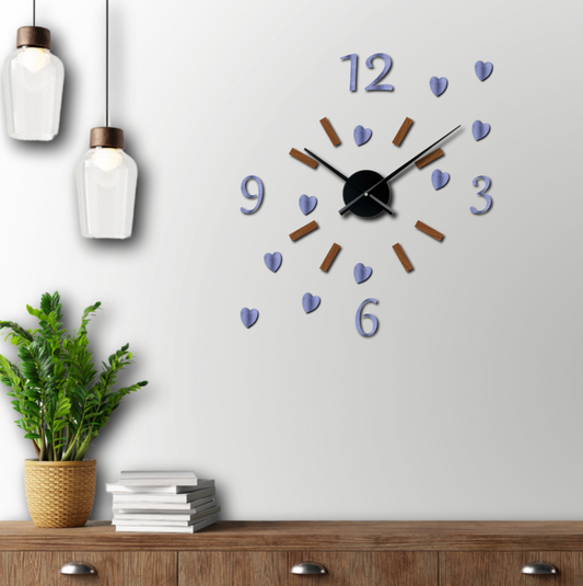 HORLOGE MURALE COEURS