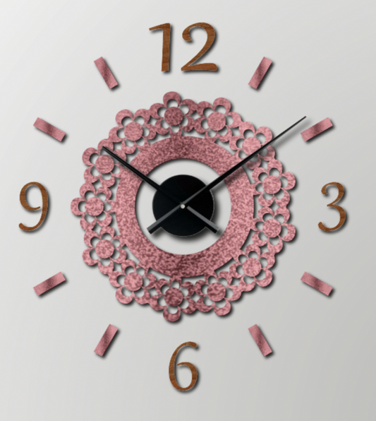 HORLOGE MURALE FLEURS