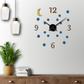 HORLOGE MURALE LUNE ETOILES